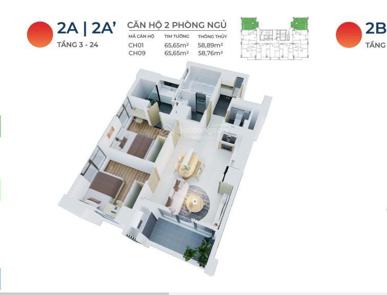 Bán căn hộ 2 phòng ngủ 68m2 khu vực biển mỹ khuê, đà nẵng giá chỉ hơn 3 tỷ thiết kế của nhật bản