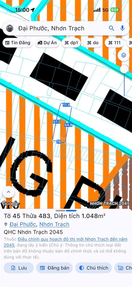 Chính chủ gửi bán lô đất mtd phú mỹ 2 xã đại phước 1048m2 có 762m2 thổ khu dân cư giá rẻ