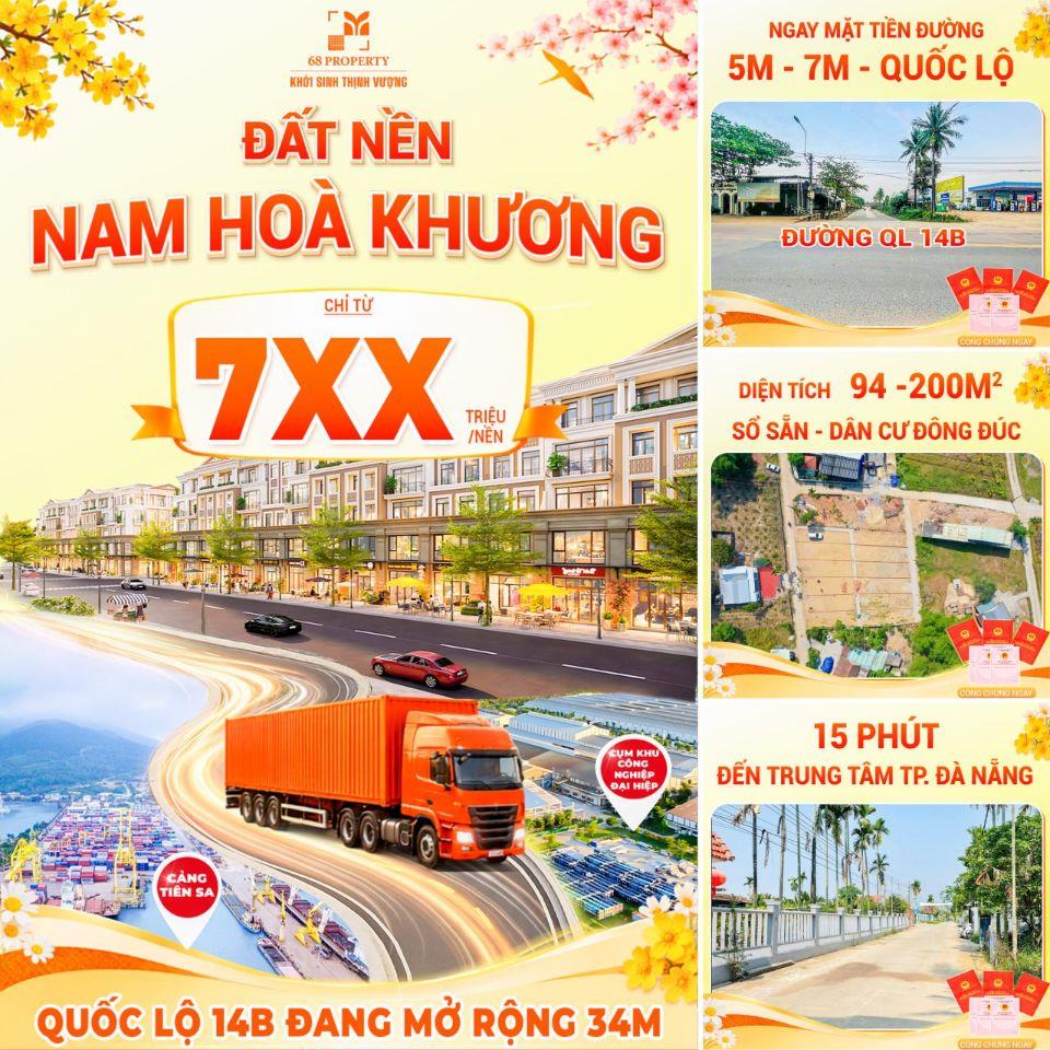 GIỎ HÀNG MỚI 20 Lô Tp Đà Nẵng - Đất nền NAM HOÀ KHƯƠNG