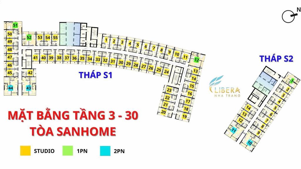 Bán căn góc 2 ngủ siêu đẹp tòa sanhome tại dự án vega city nha trang