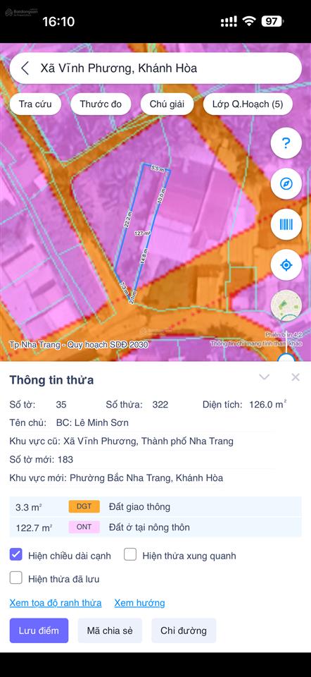 Đất đắc lộc vĩnh phương cách biển hòn chồng 7km