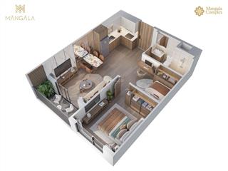 Căn 1pn+ 51,8m² mangala complex  nhỏ gọn tiện ích tối ưu giá trị đầu tư
