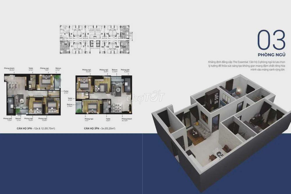 Bán căn hộ 3PN EcoXuân mặt tiền QL13 - Sát Phạm Văn Đồng (Gigamall)