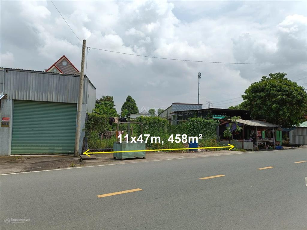 Bán đất mặt tiền đường nguyễn kim cương, xã tân thạnh đông, củ chi, 458m2, 11x39m(47)m, 8,6 tỷ
