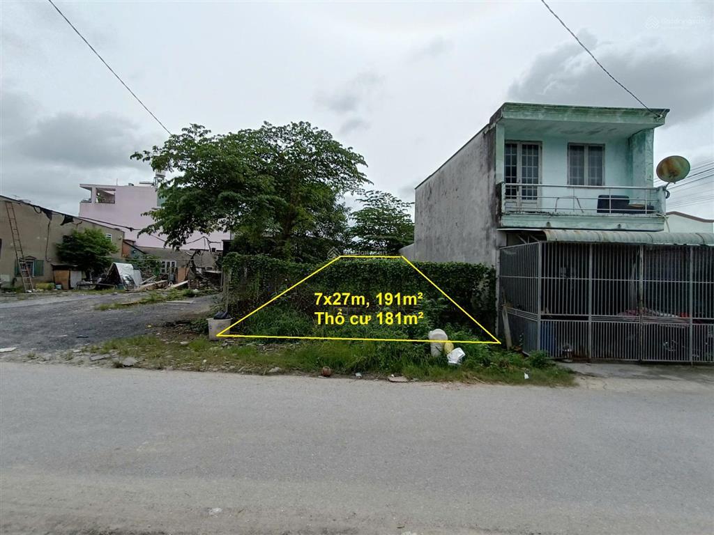 Bán đất xã tân phú trung, củ chi, mặt tiền đường nhựa 89, 7x27m, 191m2, kv dân cư đông, sung túc