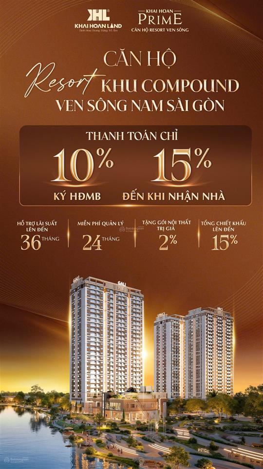 Bán căn hộ khải hoàn prime, lê văn lương, nhà bè, 56m2  2pn  1wc, hoàn thiện, giá cực tốt
