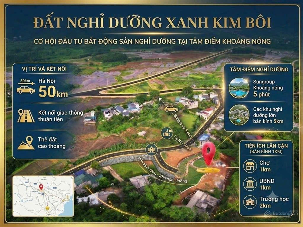Chỉ 1,8tr/m sở hữu siêu phẩm nghỉ dưỡng tại kim bôi, hòa bình
