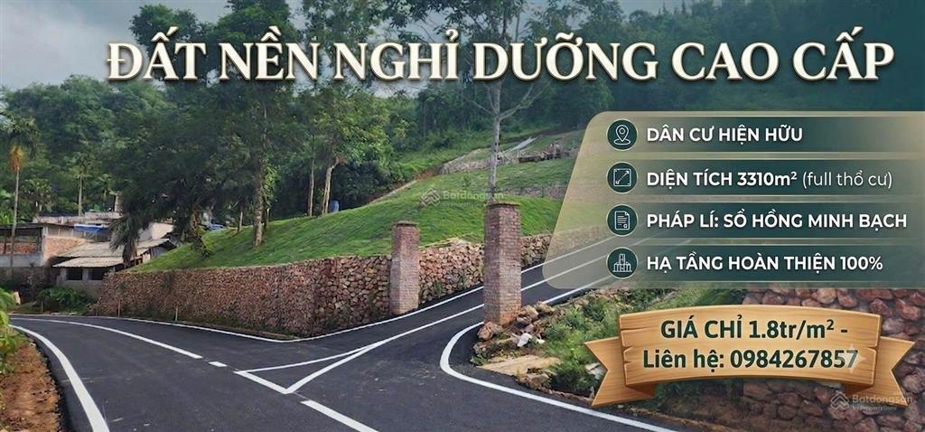 Chỉ 1,8tr/m sở hữu siêu phẩm nghỉ dưỡng tại kim bôi, hòa bình