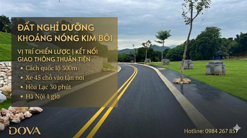 Chỉ 6tr/m sở hữu đất nghỉ dưỡng có mạch khoáng nóng tại kim bôi, hòa bình