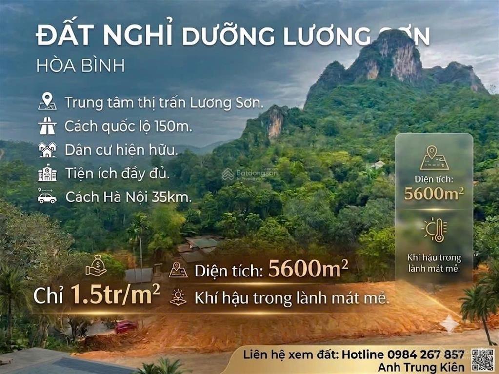 Chỉ 1,5tr sở hữu đất nghỉ dưỡng vip tại tiểu khu 3 thị trấn lương sơn, hòa bình