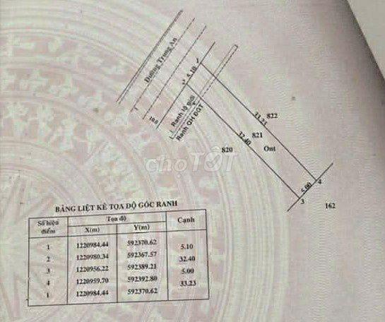 Bán lô đất mt đường Trung An rộng 10m, dt 164m2, full thổ, xã Bình Mỹ