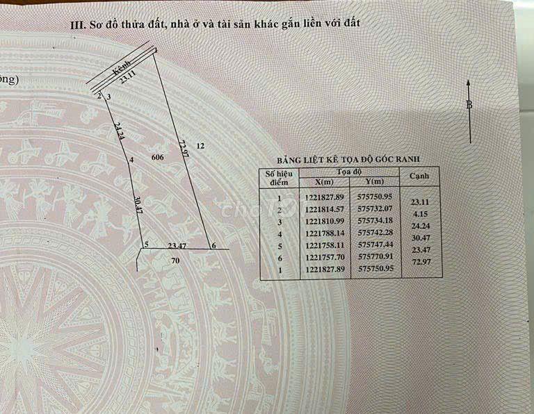 Quá ngộp! Bán lô đất đường Võ Văn Điều, dt 1.360m2, QH KDC, TLT
