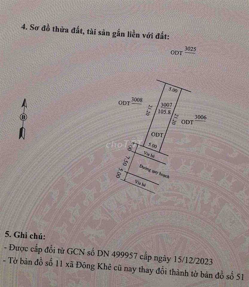 Chính chủ cần bán gấp MB3164 Đông Khê - Phường đông Sơn, Thanh Hoá