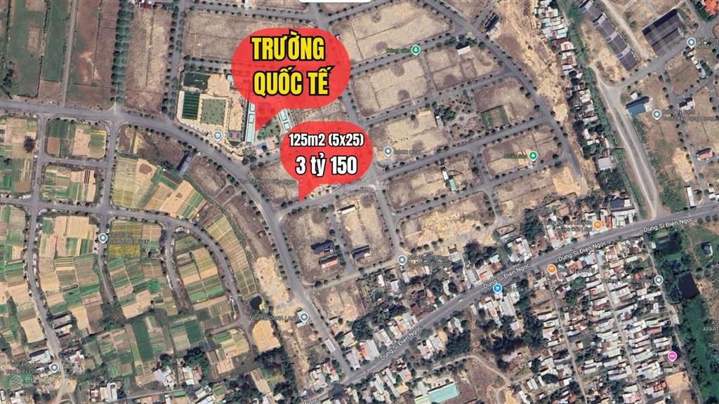 Đẹp rẻ  bán đất đà nẵng chỉ 3 tỷ 150 (cách biển chỉ 1.5km  đường 10m5  gần trường quốc tế)
