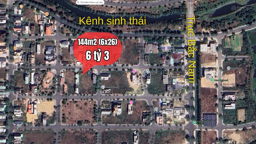 Cắt lỗ  chính chủ bán nhanh đất fpt đà nẵng, 144m2 chỉ 6 tỷ 3 (không có lô thứ 2)