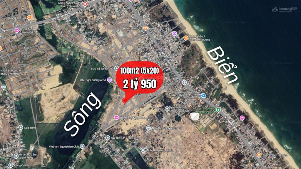 Rẻ đẹp bán đất biển đà nẵng chỉ 2 tỷ 950 (cách biển 1km  cách sông 300 mét) (hơi bị rẻ và đẹp đó)