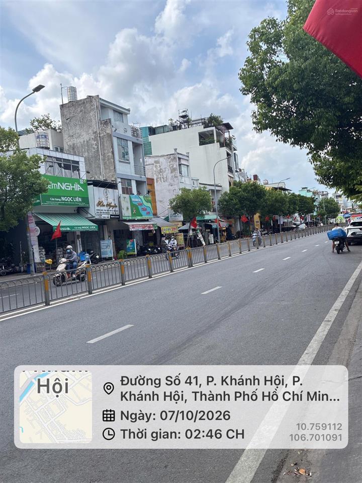 Bán nhà mặt phố mặt tiền đường số 41 (lộ giới hiện hữu 25m), khánh hội (q4 cũ), tp.hcm, 7 tỷ vnd