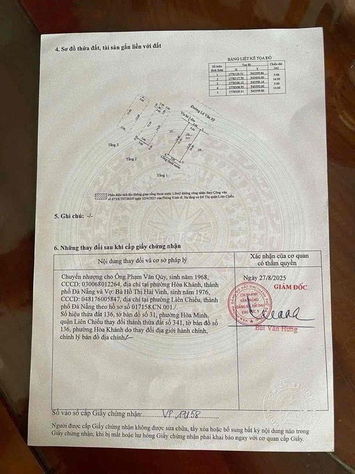 bán nhà 3 tầng Lê Văn Sĩ. liên chiểu. gần biển