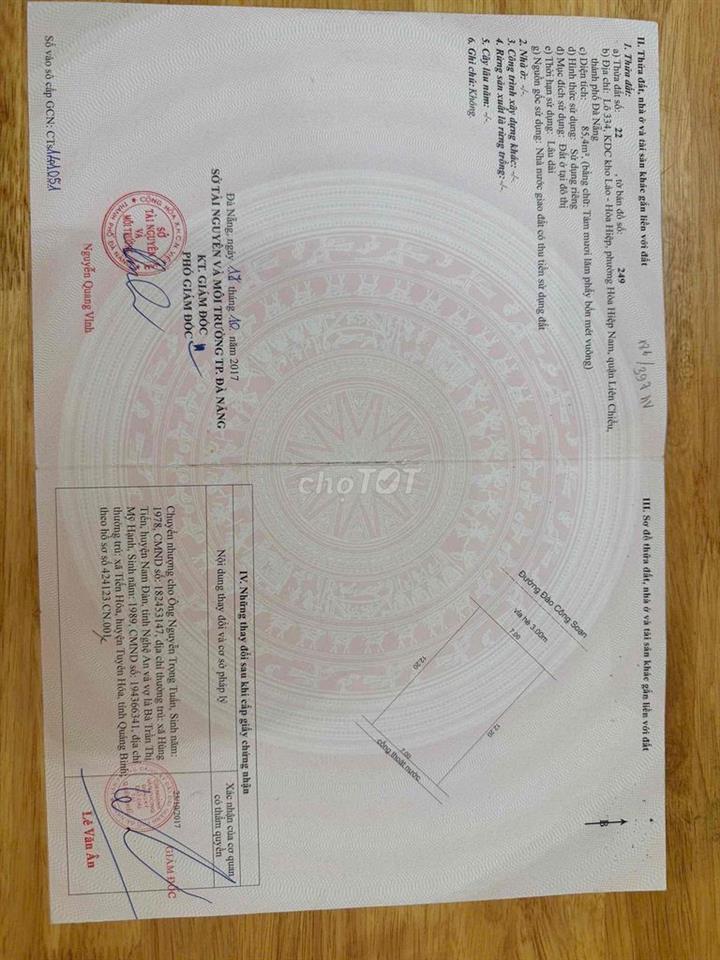 bán nhà mặt tiền Đào Công Soạn cách biển 200m. quận Liên Chiểu