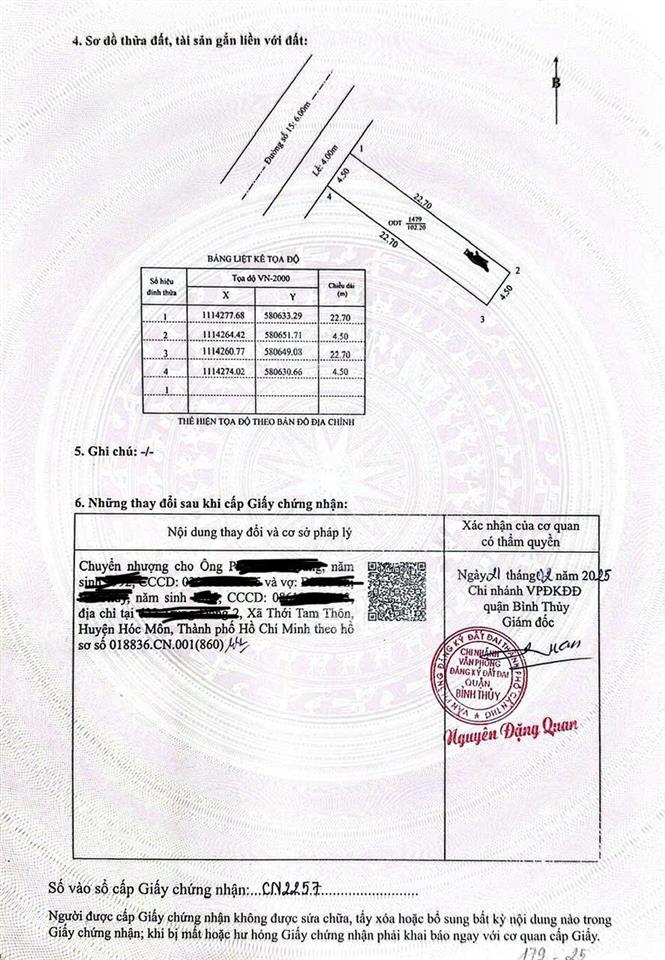 Nền 2,2 tỷ cắt lỗ 1,89 tỷ sổ hồng công chứng ngay