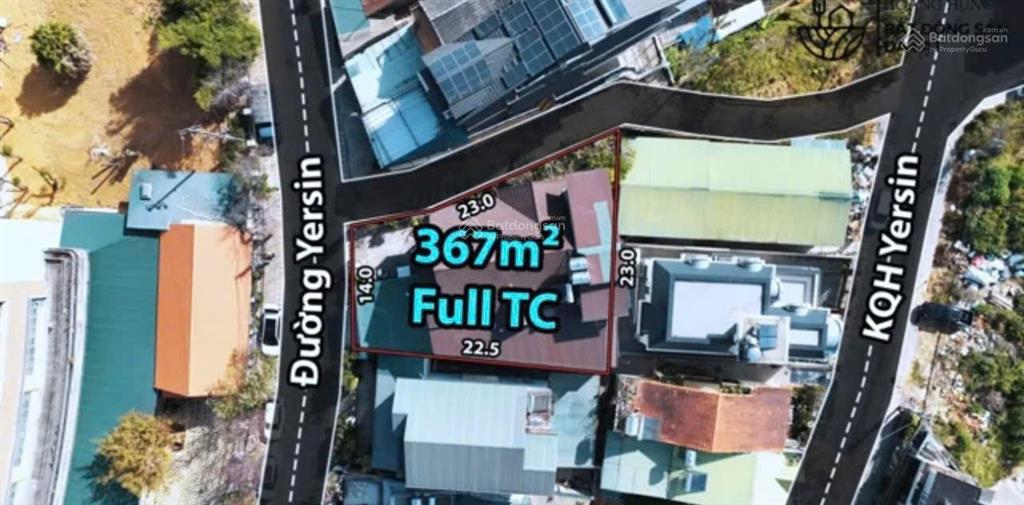 Villa 2 mặt tiền yersin. 376m2. cách hồ xuân hương 400m. 37 tỷ hạ còn 29,5 tỷ.