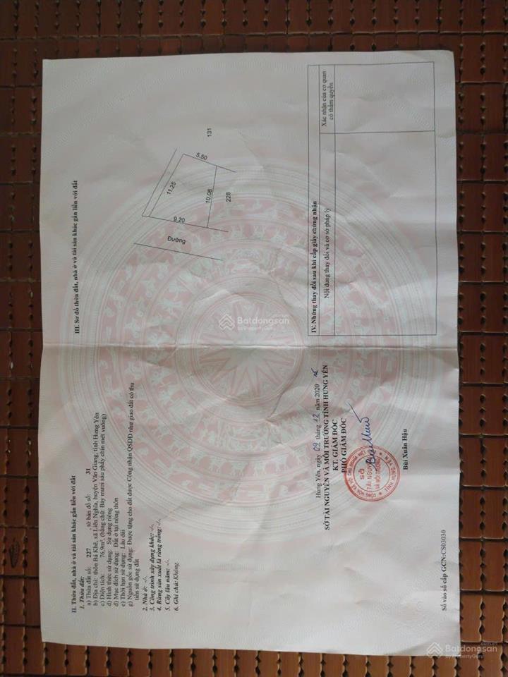 Bán đất trục chính làng kinh doanh tại văn giang hưng yên