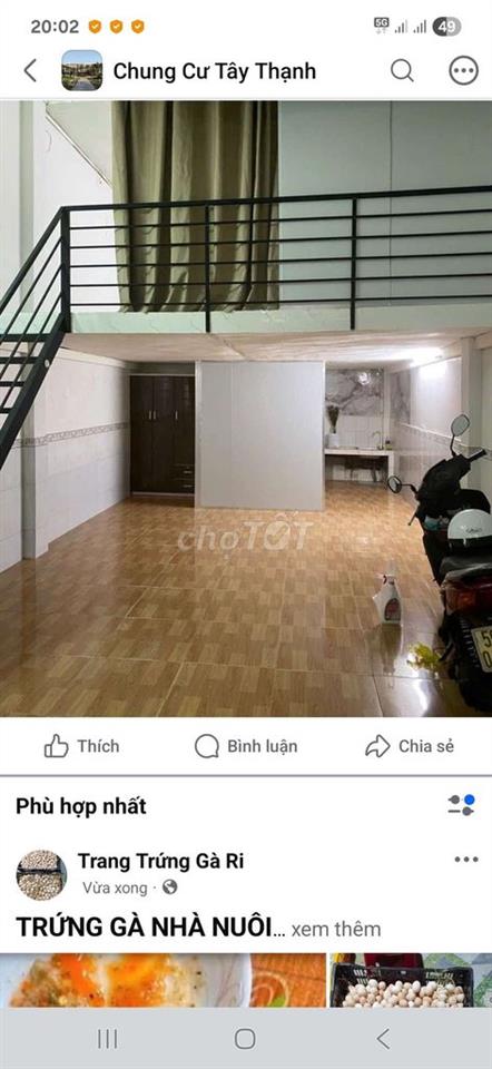 CHO THUÊ NHÀ 4 X 10M TRỆT LỬNG Y HÌNH GẦN TRƯỜNG HỌC LÊ LAI 