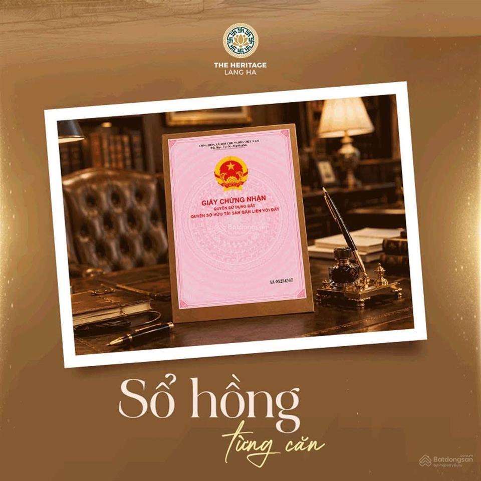 Bán liền kề the heritage láng hạ 114m2, 6 tầng, kinh doanh tốt, sổ đỏ chính chủ