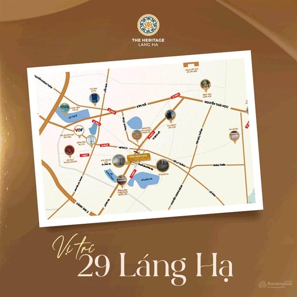 Bán liền kề the heritage láng hạ 114m2, 6 tầng, kinh doanh tốt, sổ đỏ chính chủ