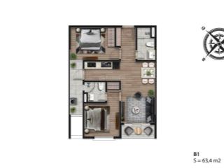Chuyển nhượng căn hộ flc hausman premium residences căn2 ngủ, 2 wc, diện tích 63,4m²