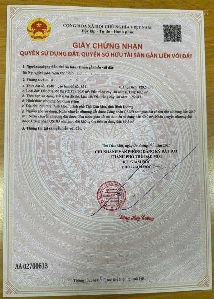 Bđs đẹp giá chỉ 2 tỷ 220 mặt tiền dx68 định hoà nhựa 7m kinh doanh nhỏ gần hết tiện ích xung quanh