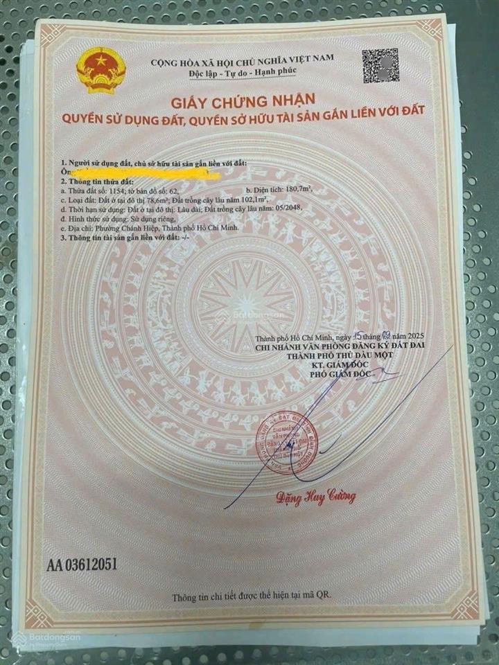 Định hoà mt 6x30m thổ cư 79m2 đường nhựa 7m đx71 thích hợp đầu tư hay mua làm nhà ở đẹp