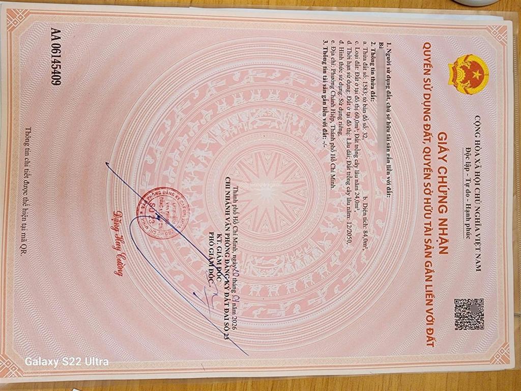 Chỉ 1 căn nhanh tay khách ơi chỉ 2tỷ 090tr định hòa vị trí gần ngã tư trần ngọc lên bv 1500g 400mét