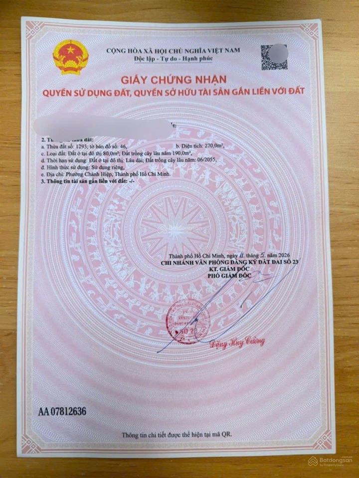 Đất đẹp 6x45 thổ cư 80 mặt tiền đx 068 định hòa nhựa 7m thông từ võ văn kiệt qua nguyễn văn thành