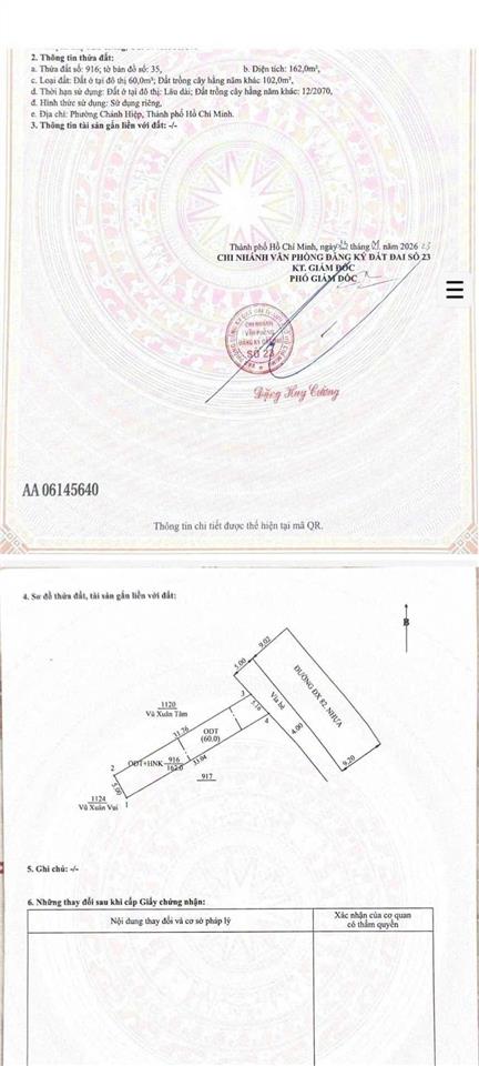 Mặt tiền đx 082 3tỷ 250tr gần bệnh viện 1500 giường chỉ 300mét