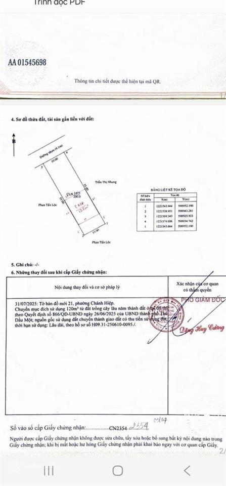 Định hòa 10x35m thổ cư 120m2 giá chỉ 4.5tỷ tl ngay tái định cư tp mới bd đường rộng 6.5m tuyệt vời