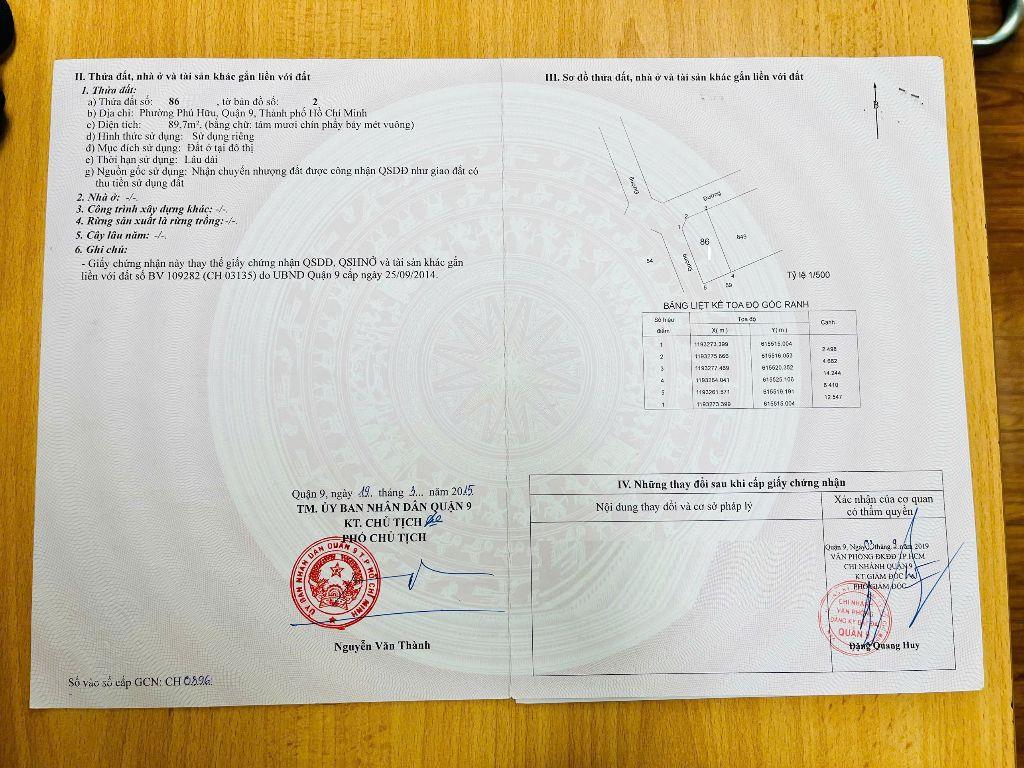 Bán đất Ở tại đô thị nền góc 2MT dự án Tín Hưng đường Nguyễn Thị Tư (89.7m²) 65 tr/m²