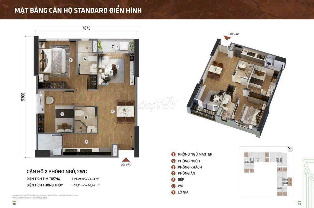 CẮT LỖ, Căn góc 2PN 2WC 3.35 tỷ 70m2, Căn Hộ Ngay Phạm Văn Đồng
