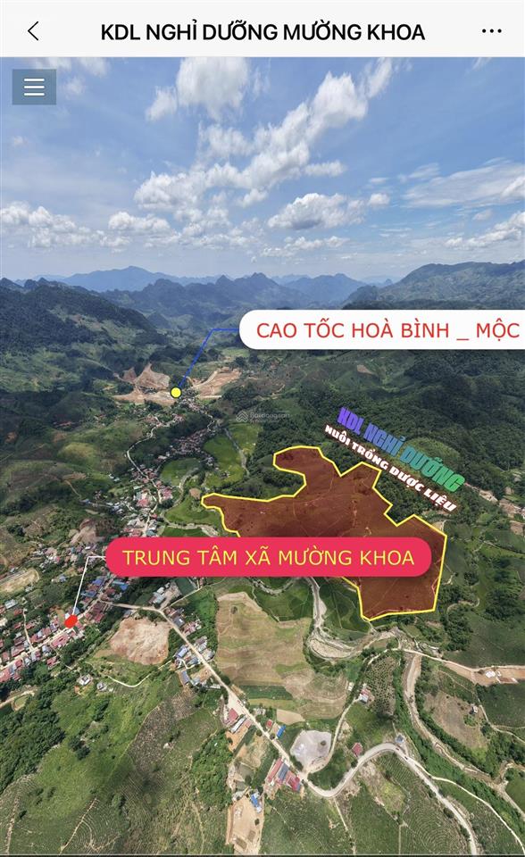 Mở bán dự án khu du lịch nghỉ dưỡng mường khoa vân hồ, sơn la