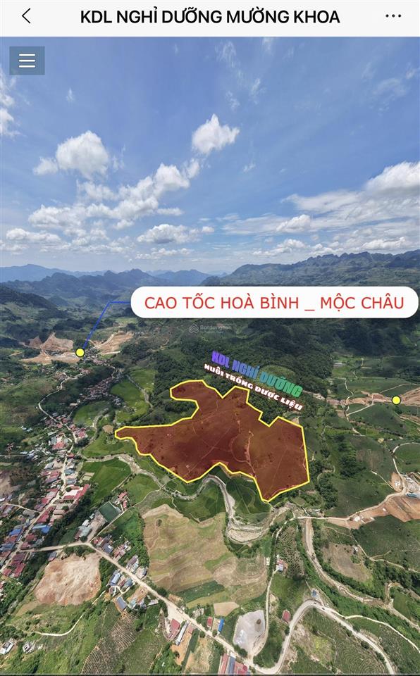 Mở bán dự án khu du lịch nghỉ dưỡng mường khoa vân hồ, sơn la