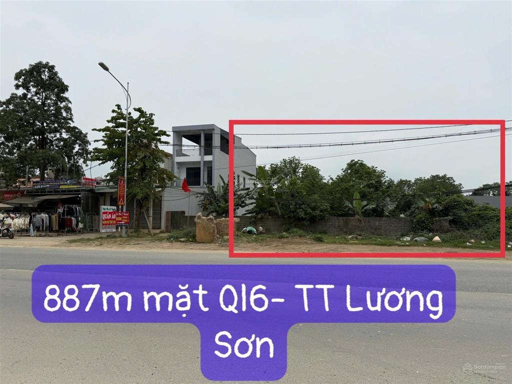 Cc bán 887m2 mặt đường ql6 gần kcn lương sơn  hoà bình để sang nước ngoài