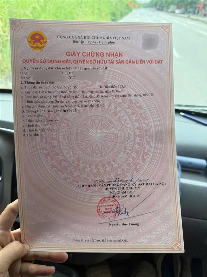 Bán đất 163m2 ngay sau ủy ban xã xuân mai giá hơn 2 tỷ