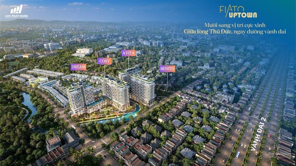 Căn hộ 2pn 2wc fiato uptown thủ đức mặt tiền vành đai 2 giá 4 tỷ  có chỗ đậu ô tô riêng