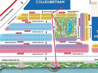 Bán liền kề góc hoa hậu dãy hoàng gia, 87.5m2, sát công viên, hồ trung tâm, trường học