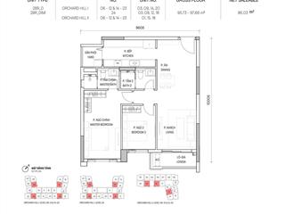 Bán 2pn orchard hill 1 86m2 thông thuỷ, view hồ bơi giá 4 tỷ 460 all in nhận nhà quý iv/2026