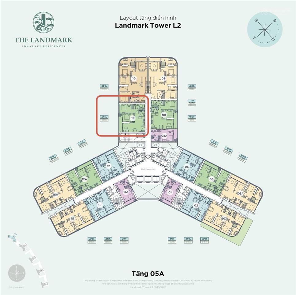 Bán trong tháng, hiếm có 2pn landmark 74m 6,2 tỷ bao phí ( view hồ )