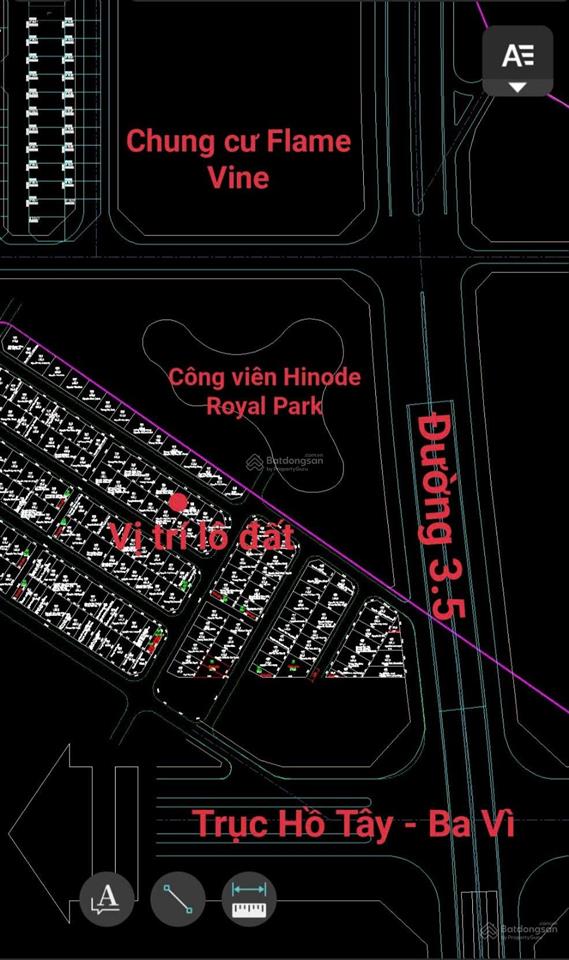 Siêu phẩm 102,8m2 đất bên cạnh 02 toà the flame vine  hinode royal park (kim chung  di trạch)