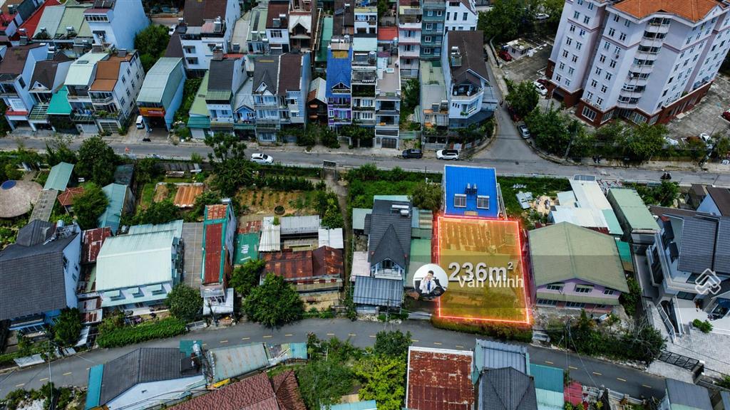 Bán đất 236m2 srxd đường nhựa nguyễn trãi 8m, khu yersin  đà lạt, 1,3km ra hồ xuân hương