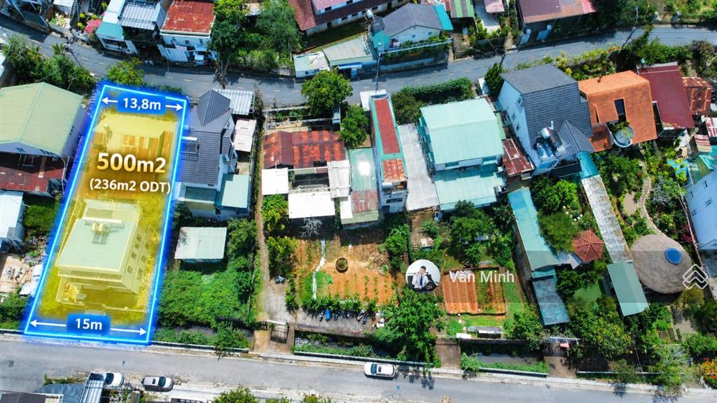 Hiếm! bán đất yersin 500m2, 2 mặt tiền trước sau, 1 phút ra hồ xuân hương 24,9 tỷ