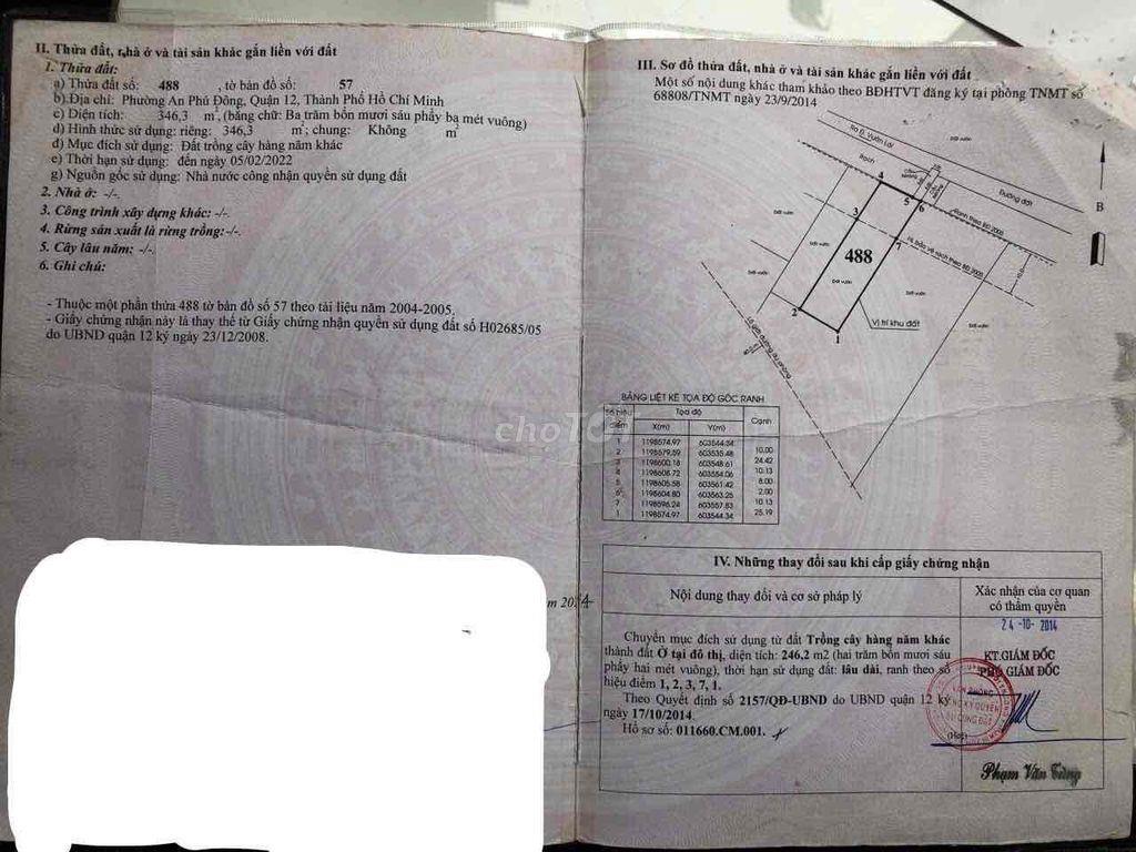 Bán đất lớn tuyệt đẹp 346,3m2 sát sông dòng tiền 35tr giá gần 65tr/m2
